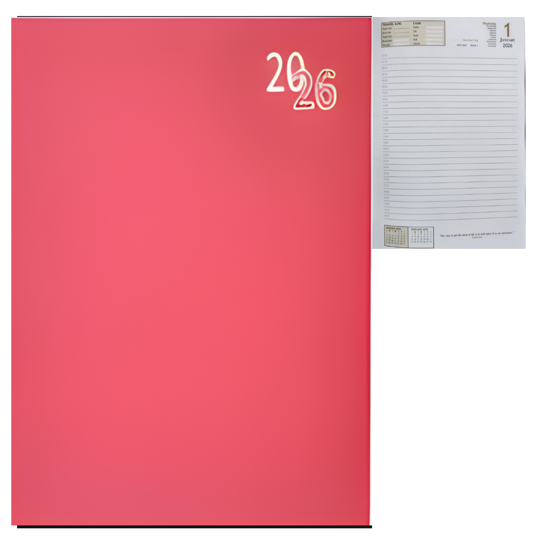 Page A Day Diary 2026 A5/A4 Pink