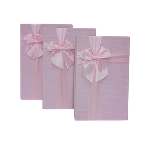 Gift Boxes - Rectangle, Pink with Bow
