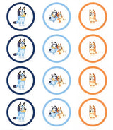 Edible Print - Bluey, Cupcakes, 12s