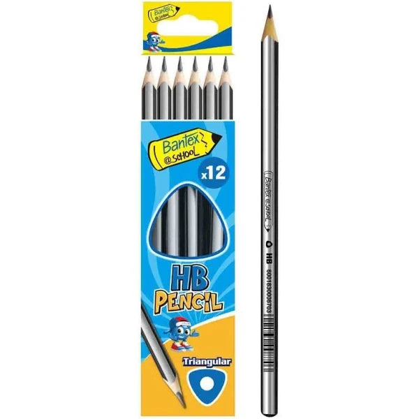 Bantex Jumbo Tri HB Pencils Pack of 12