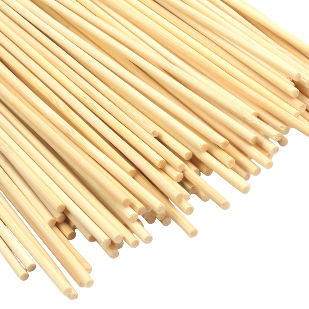 Crazy Crafts Round Wooden Sticks 300mm - 20psc