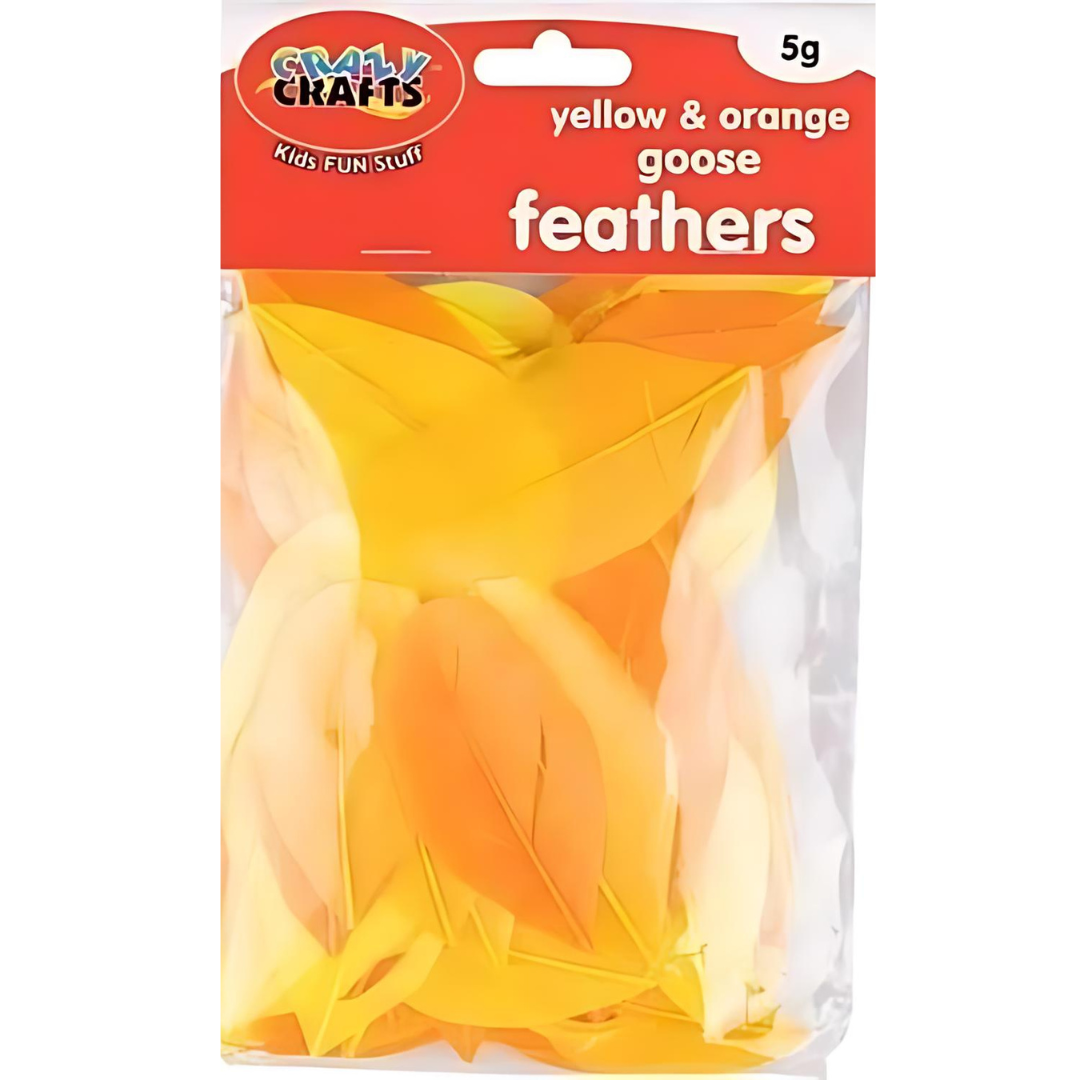 Crazy Crafts Mixed Goose Feathers - Standard, Assorted Colours, 5g