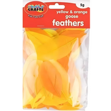 Crazy Crafts Mixed Goose Feathers - Standard, Assorted Colours, 5g