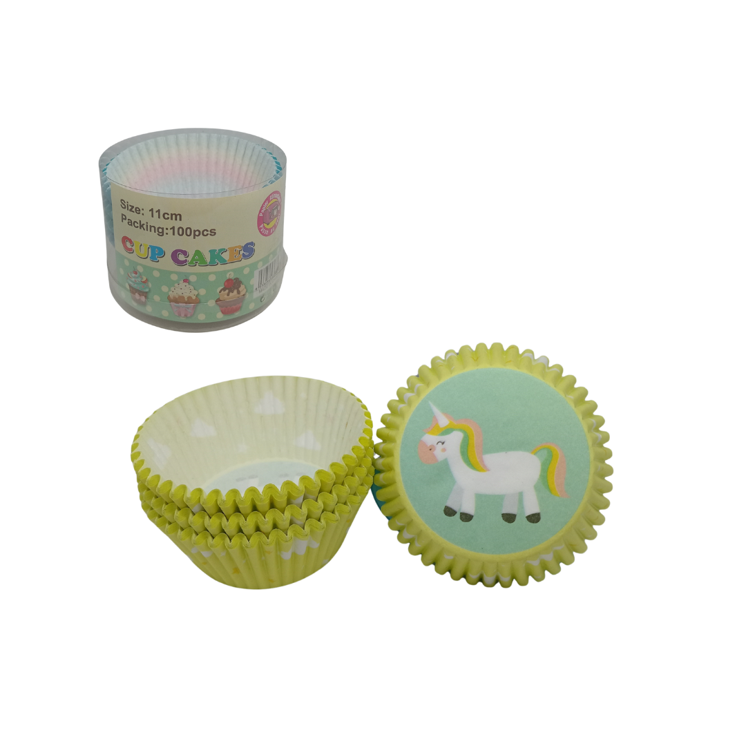 Character Muffin Cups - 100pcs, Assorted Designs
