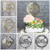 Acrylic Cake Topper Happy Birthday Numbered
