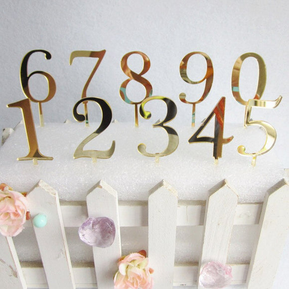 Acrylic Number Toppers