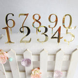 Number Cake Toppers - Acrylic, Gold and Silver