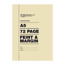 A5 Softcover Feint and Margin 72 Page, Freedom Stationery