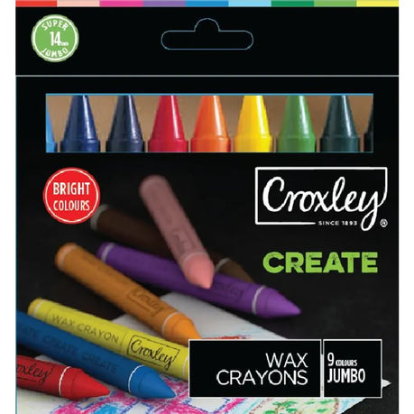 Croxley Jumbo Wax Crayons 9's
