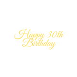 Acrylic Cake Topper Happy Birthday Numbered