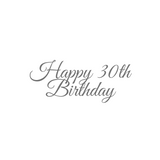 Acrylic Cake Topper Happy Birthday Numbered