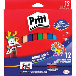 Pritt Jumbo Wax Crayons 12's