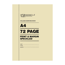 A4 Softcover Feint and Margin Speckled 72 Page