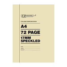 A4 Softcover 17MM Speckled 72 Page