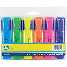 Trefoil Highlighter Assorted - 6'S