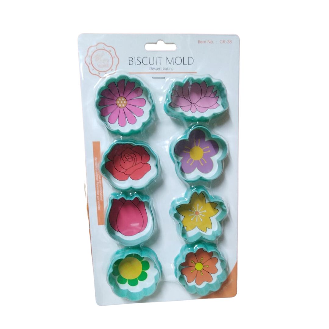 Flower Biscuit Mould Set 8pc