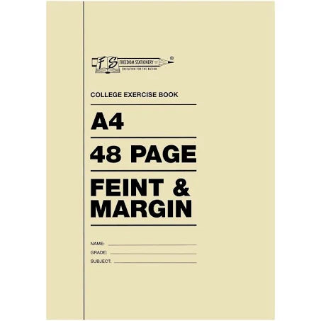 A4 Softcover Feint and Margin 48 Page