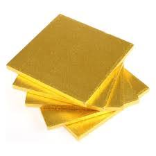 Cake Board Masonite Square Gold Assorted Sizes