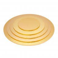 Cake Board Gold Masonite Round Assorted Sizes